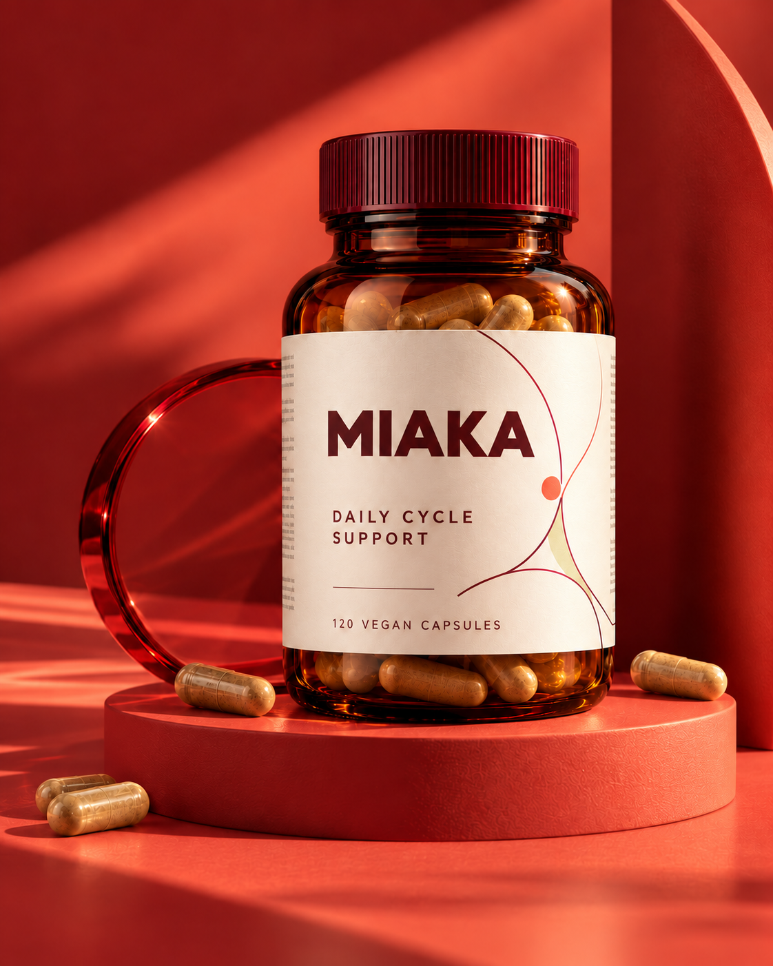 MIAKA Daily Cycle Support – vegane Kapseln mit Pflanzenwirkstoffen, 120 Stück